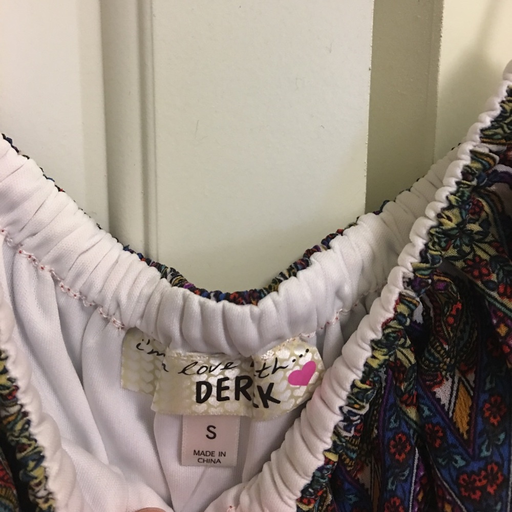 Patterned strapless dress - Picture 2 of 3