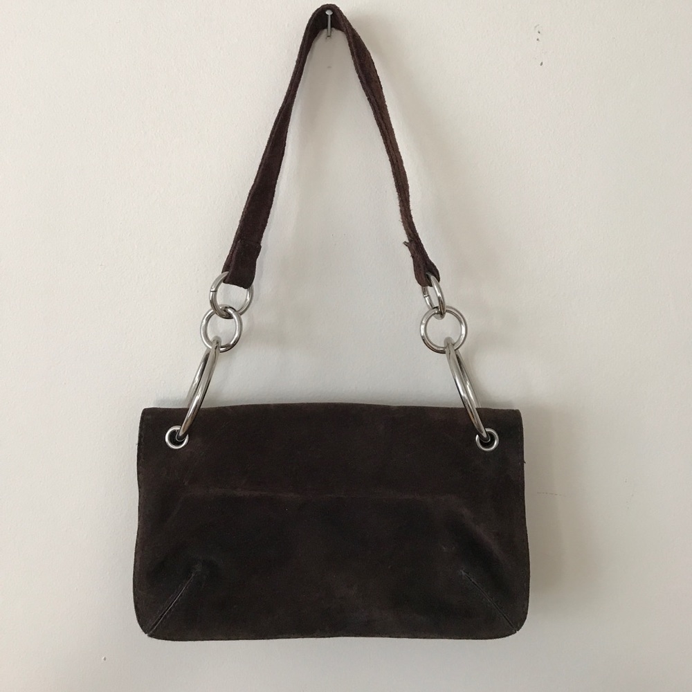 Wilsons Leather Brown Suede Pouchette