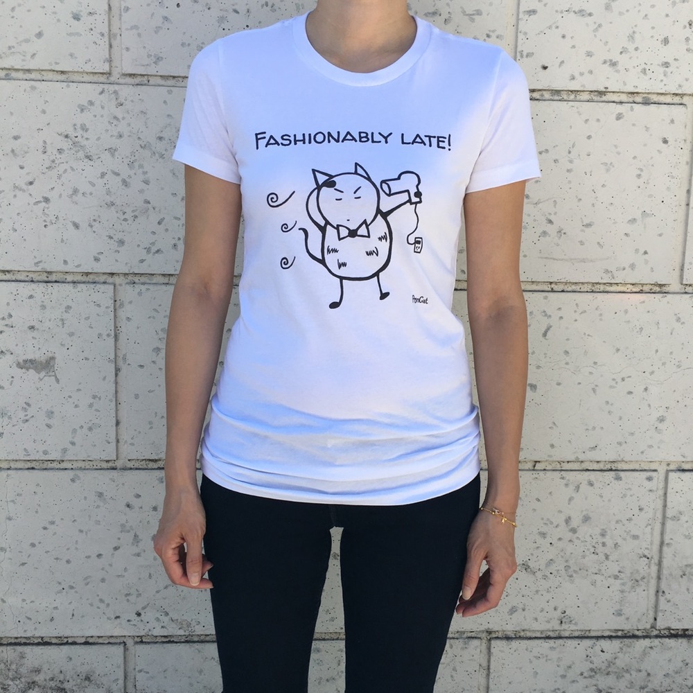 HP: "Fashionably Late!"  Women's slim fit shirt - Picture 3 of 5