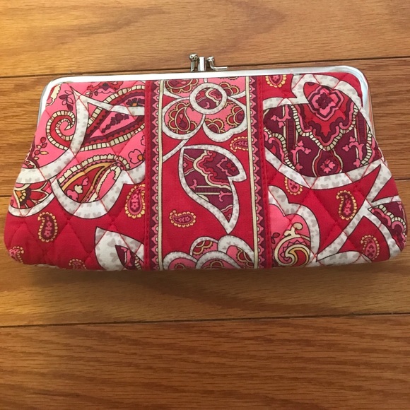 Vera Bradley Vera Bradley Kisslock Clutch Wallet, Rosy