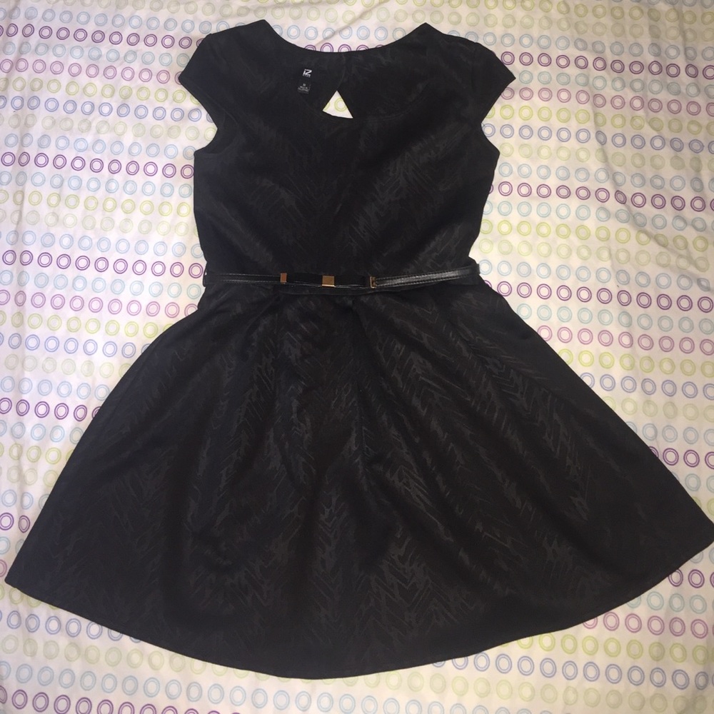 Black Business Dress with back cutout