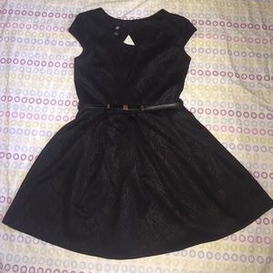 Black Business Dress with back cutout