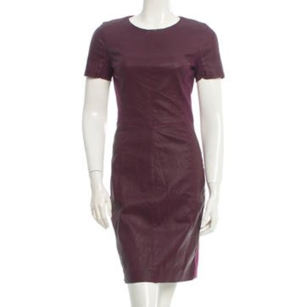 Halston Heritage Leather Trim Dress w/ Tags