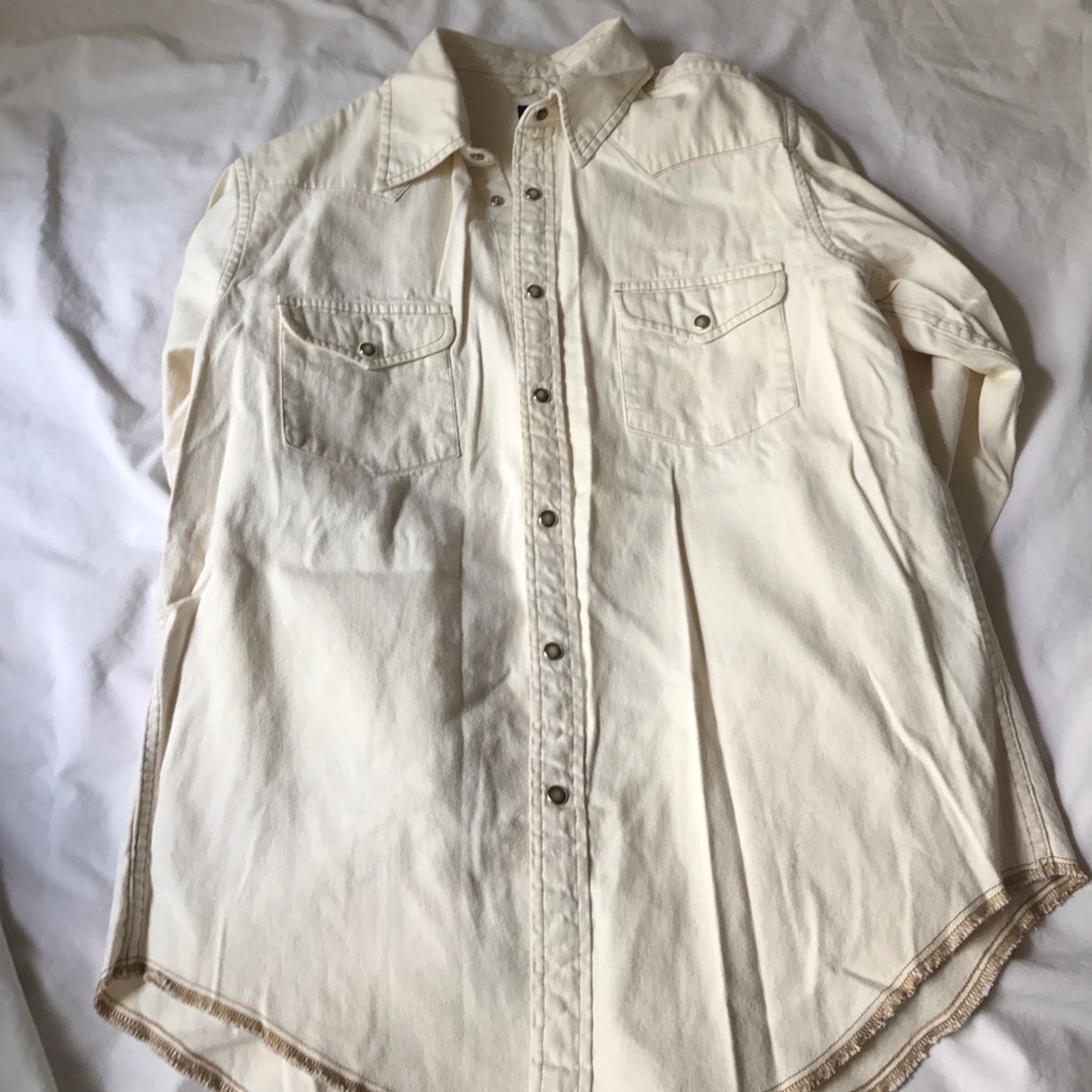 Off-White Gap Button Down Shirt Size Large - image 1