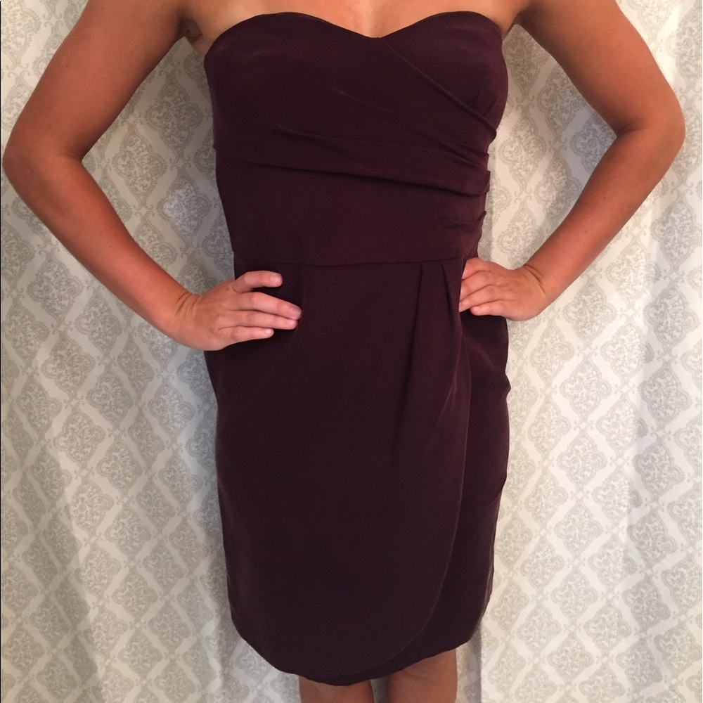 WORN ONCE. Ann Taylor. Plum Cocktail Dress. Sz 4