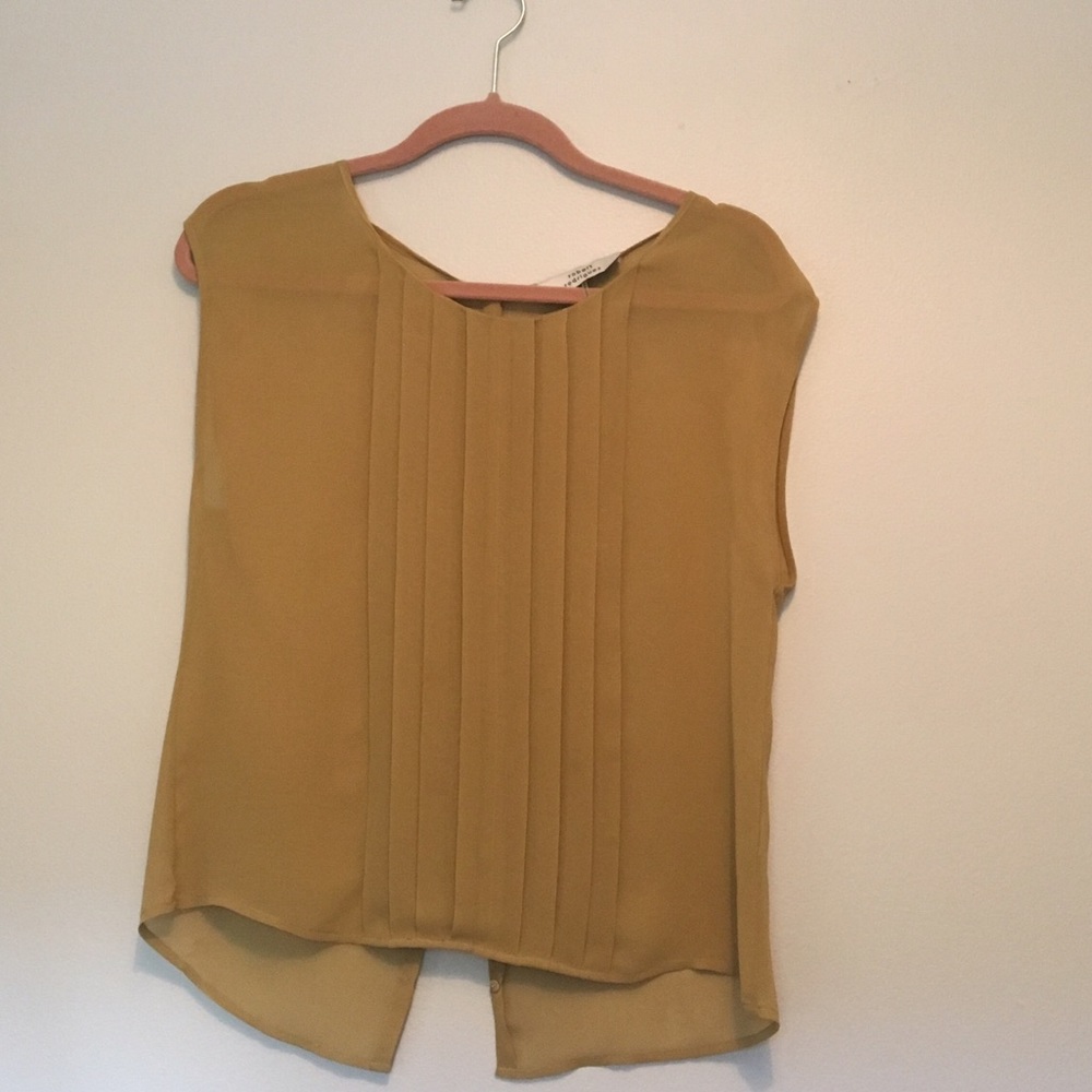 Robert Rodriguez sheer top (green/tan hue)