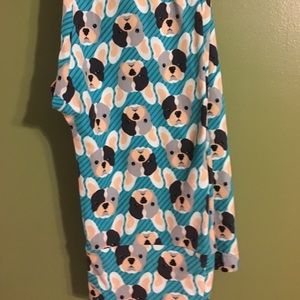 Cute bulldog leggings worn once