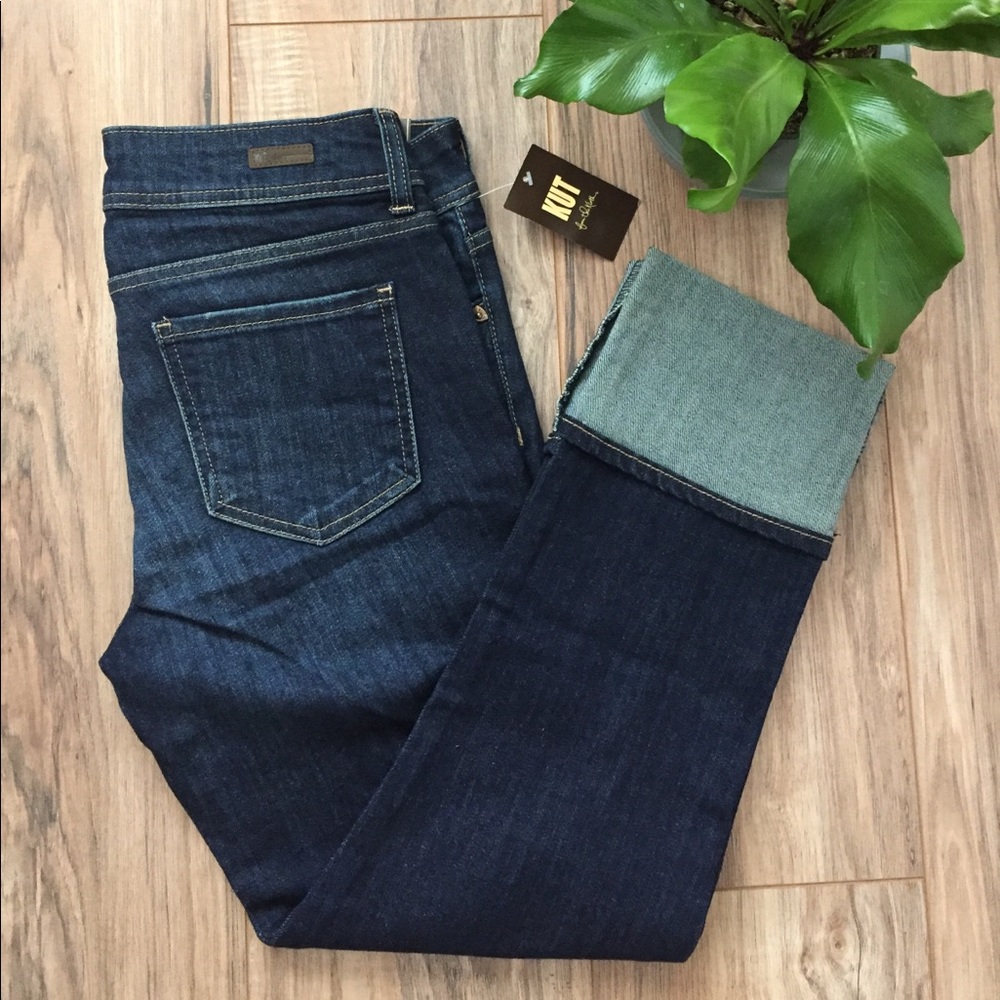 Rolled up straight jeans 4,2