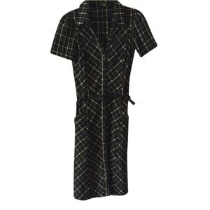 Plaid button down dress