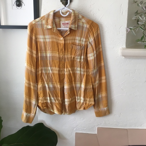 Yellow plaid blouse - Picture 2 of 4