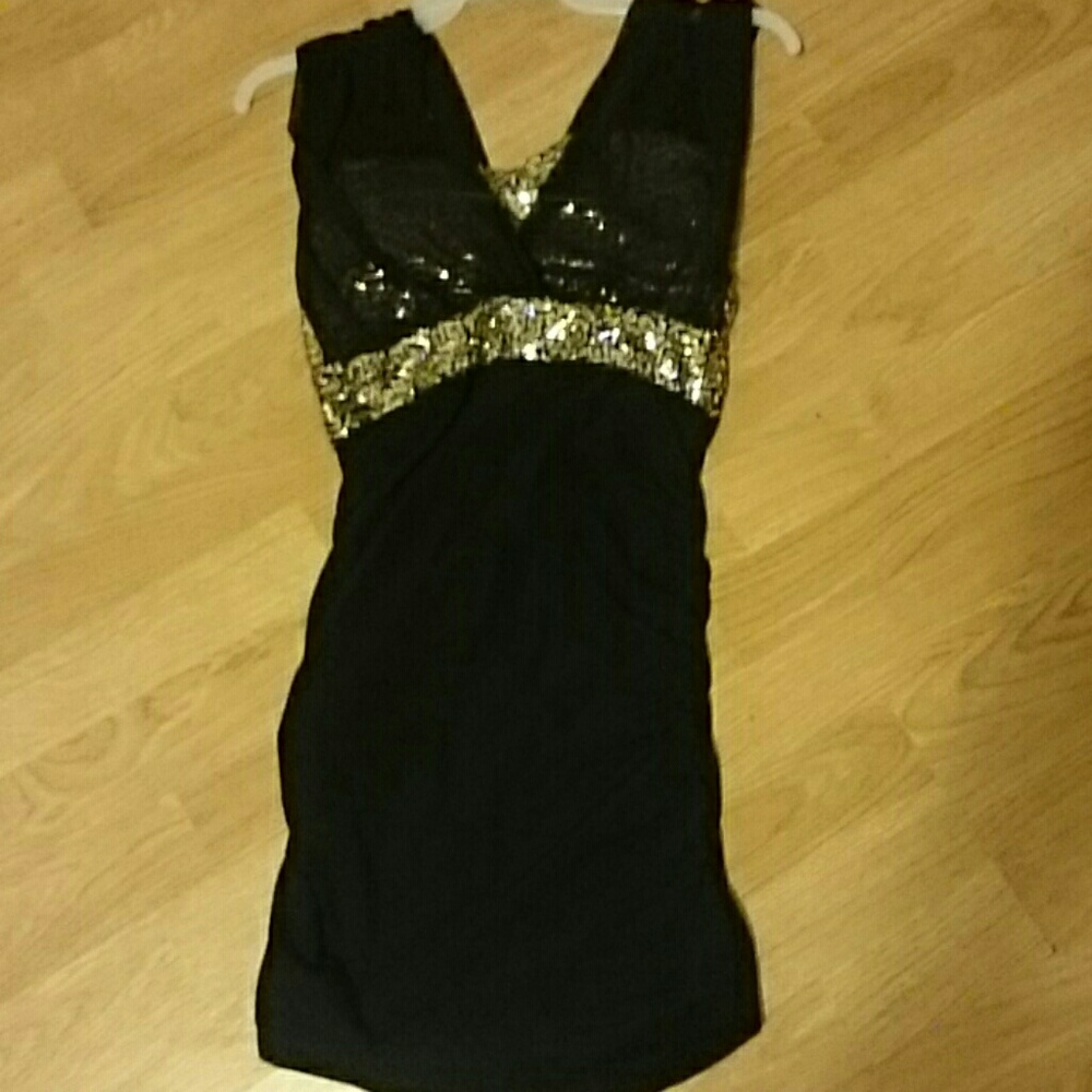 Black mini dress Heels included