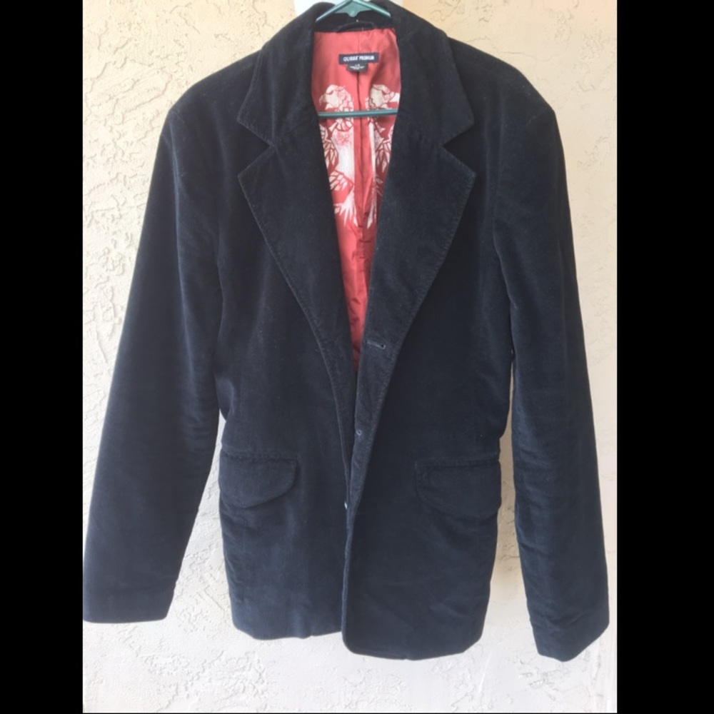 Black GUESS corduroy jacket.