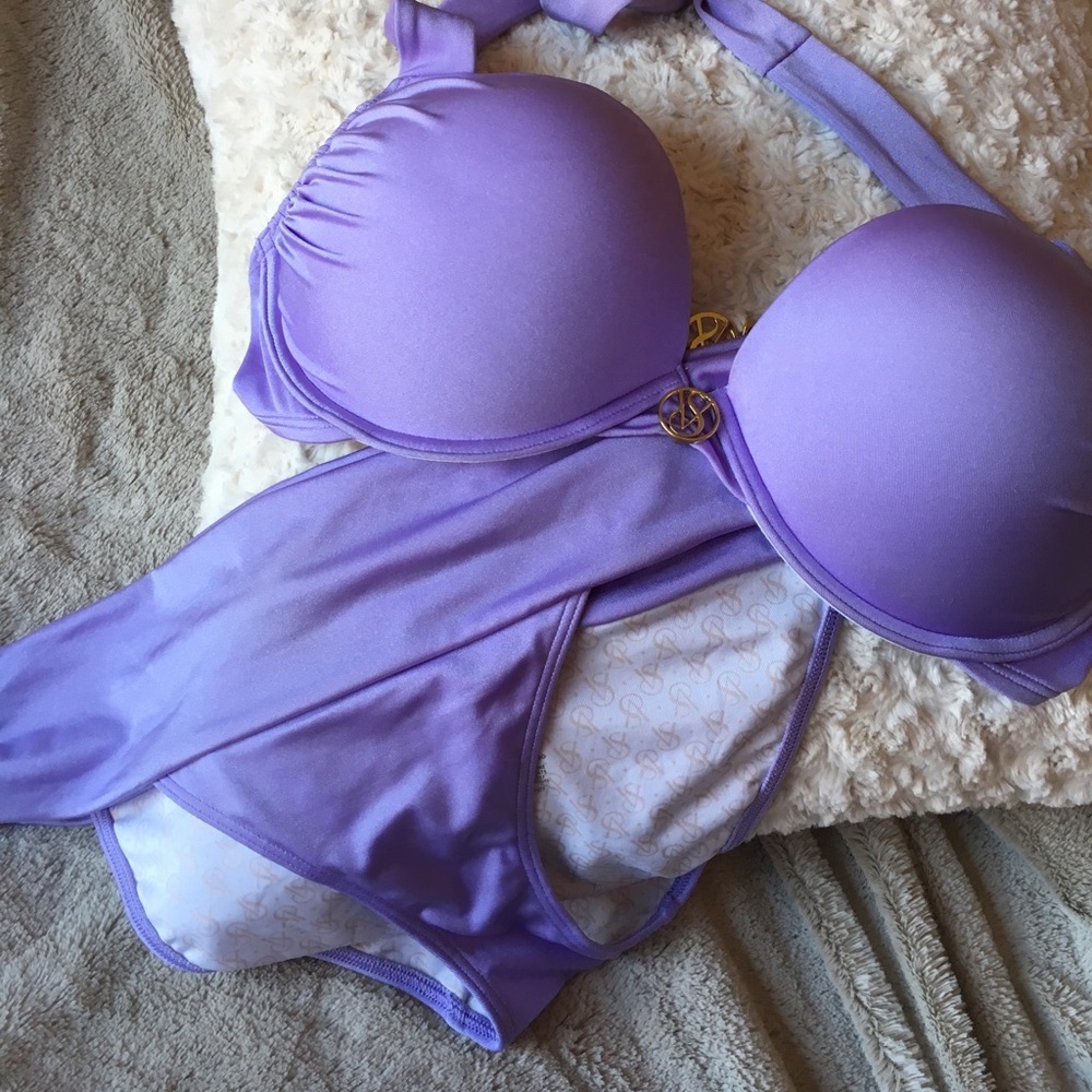 VS Lavender Bombshell Bikini Set