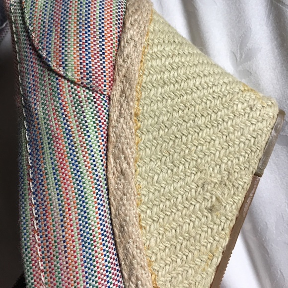 TOMS Multicolored Espadrille Wedges Size 7 - Picture 5 of 8