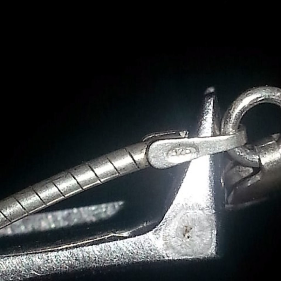 Sterling Silver Cross Earrings, Pendant & Necklace - Picture 6 of 6