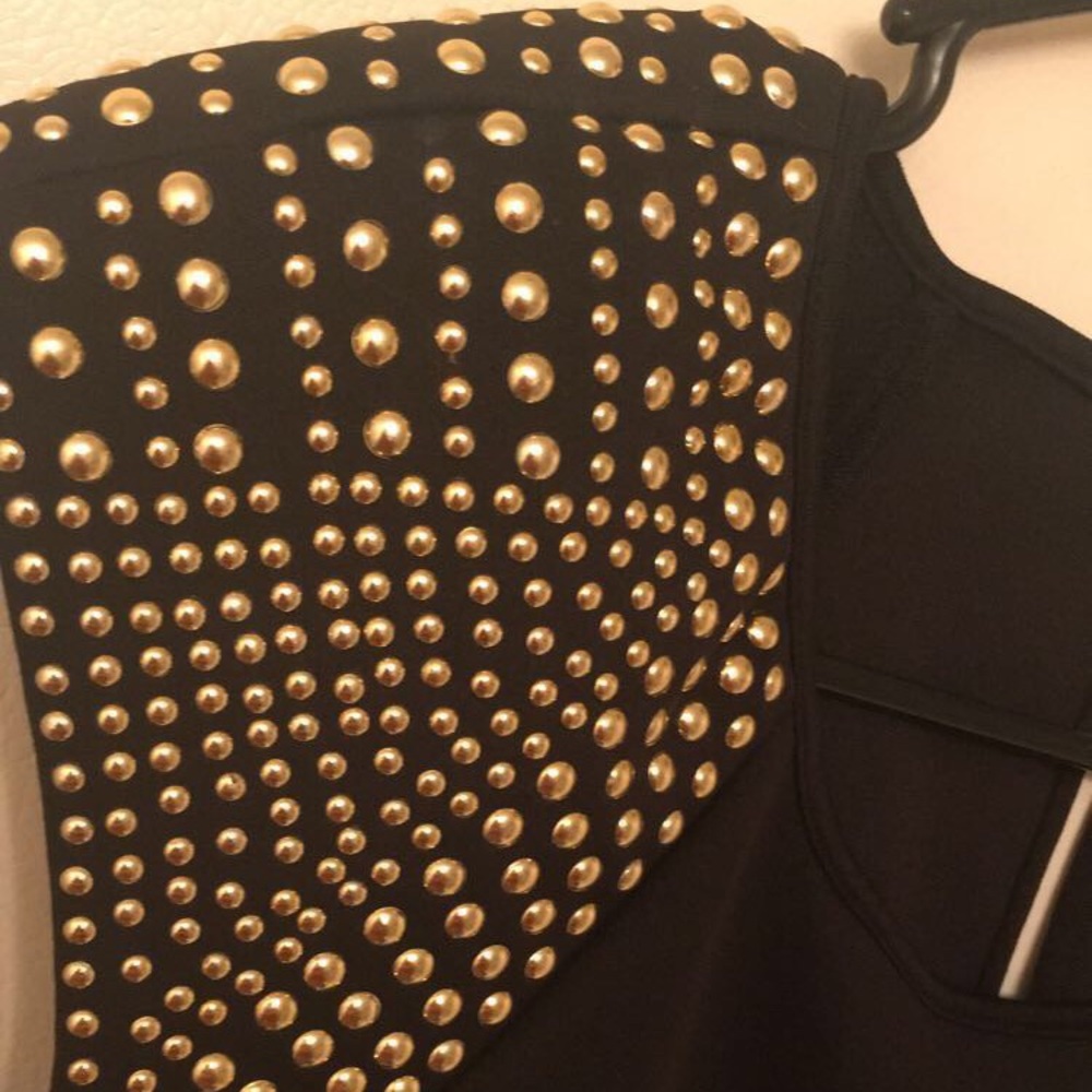 Marilyn Monroe Black & Gold Body Con Dress