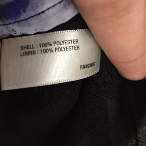 I ❤️ RONSON Purple Floral Short Sleeve BLOUSE SZ LARGE - Picture 5 of 6