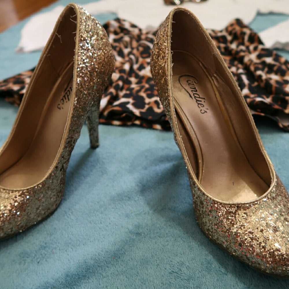 Golden Cinderella Heels