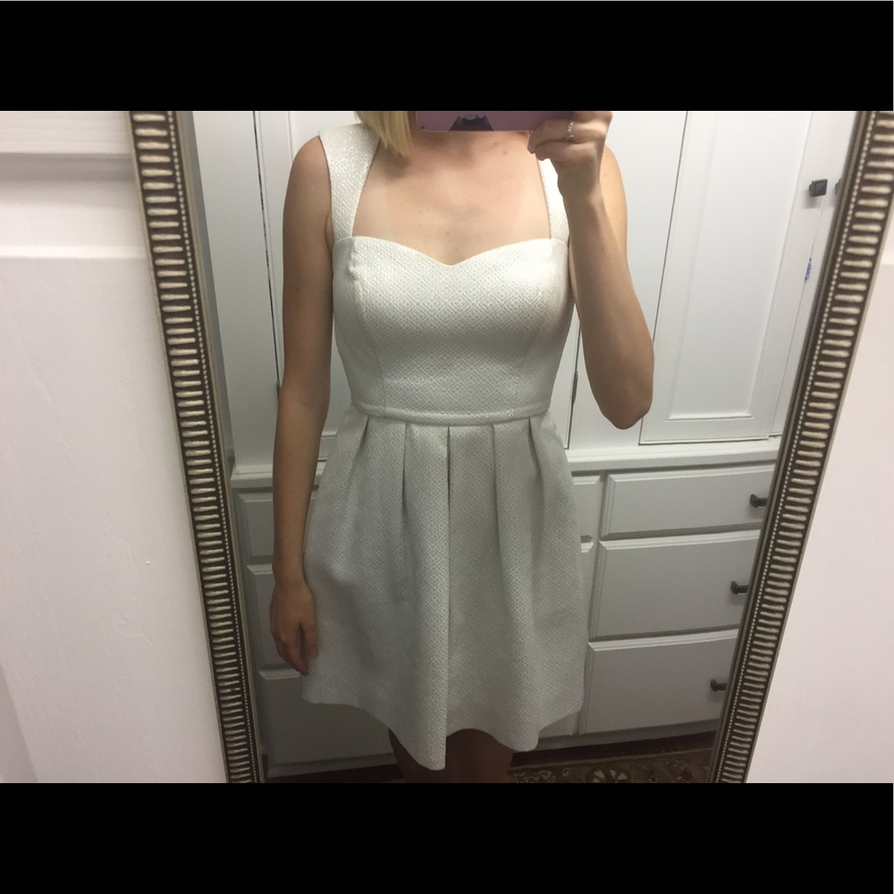 Guess Silver and White Dress