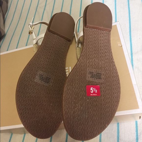 MICHAEL KORS NAUTICAL KNOT LEATHER SANDALS - Picture 4 of 4