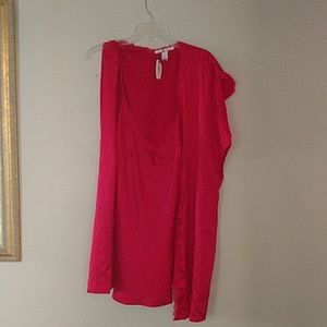 Victoria secret red nighty and robe. Silky nwt