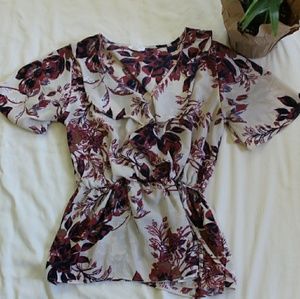 White floral blouse