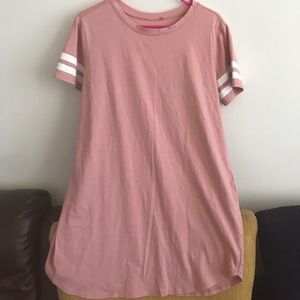 Pink T-shirt dress