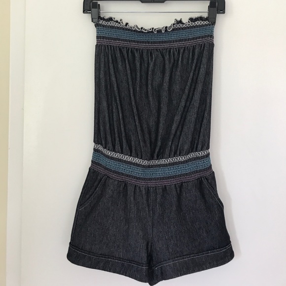DENIM ROMPER. - Picture 1 of 5