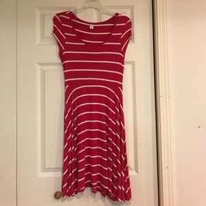 Pink and White Striped Summer Dress