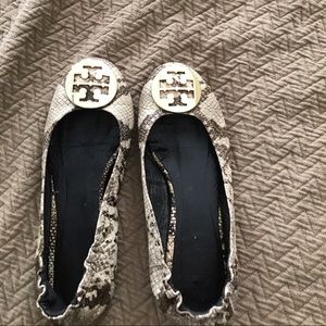 Snake print Tory Burch flats