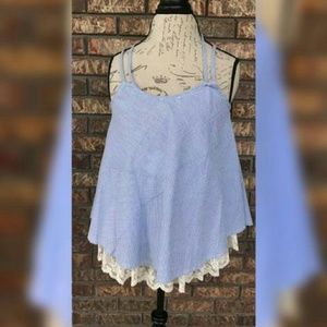 Blue pin stripe tank