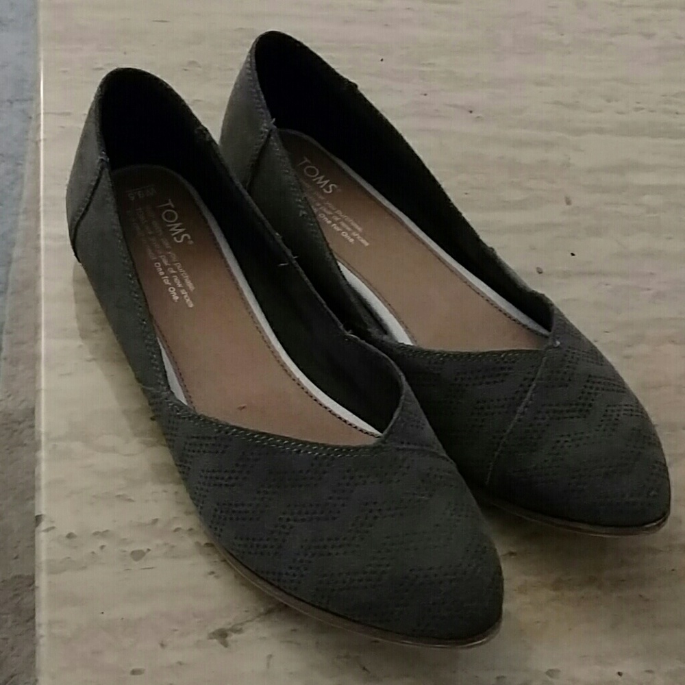 Toms womens suede flats size 9.5 euc