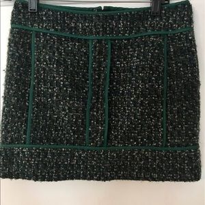 J.Crew Dark Green Tweed Skirt