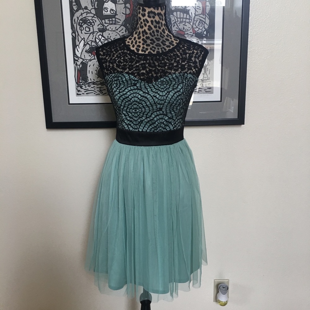 Starlet's Web A-Line Dress in Mint