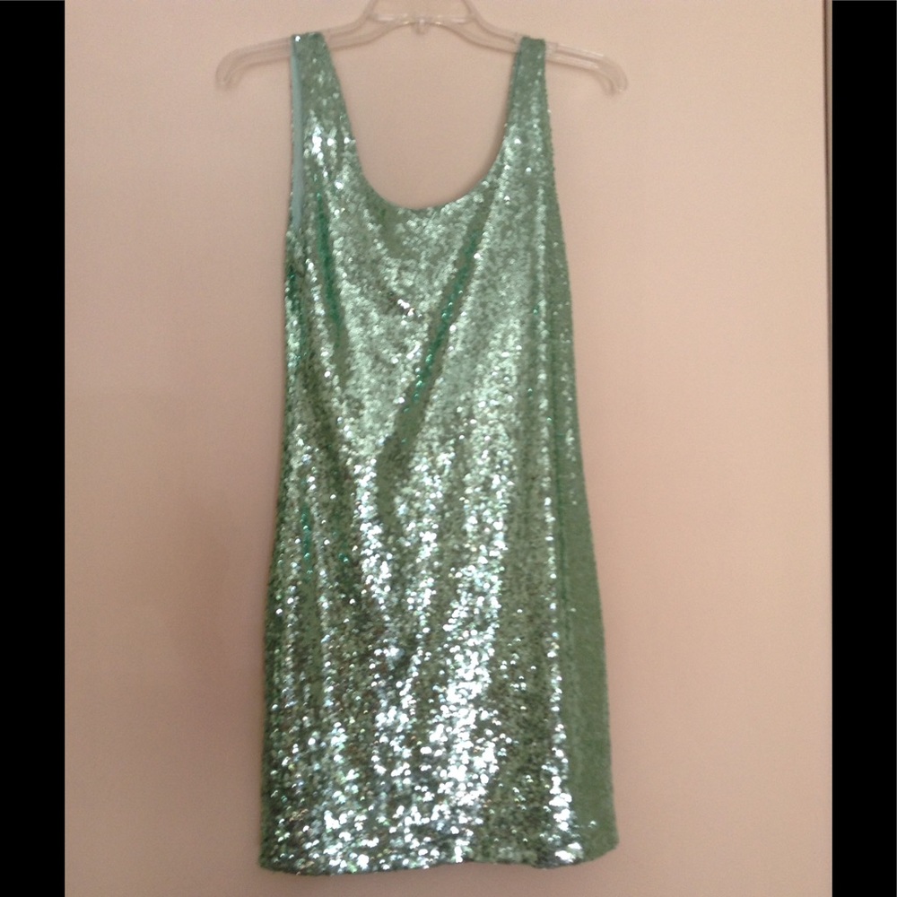 Seafoam Green Sequin Minidress