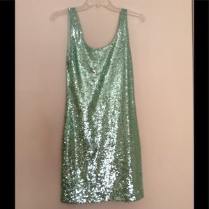 Seafoam Green Sequin Minidress