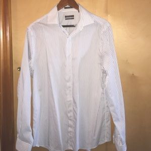 Kenneth Cole slim fit pin stripe button down