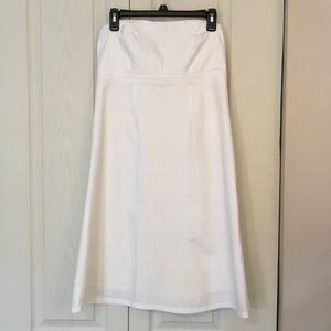 Strapless white dress by Gap