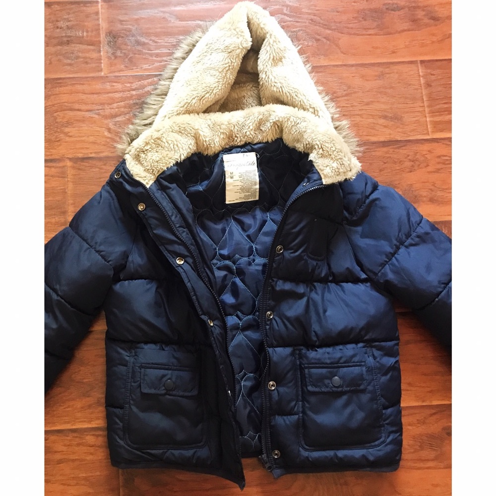 Aeropostale Girls Faux Fur Puffer Jacket Like New
