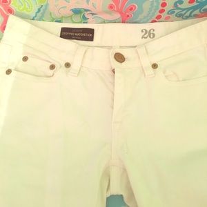 JCrew White Cropped Matchstick Size 26