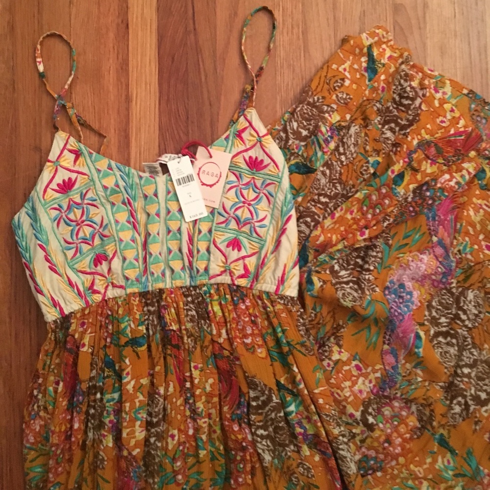 Anthropologie Raga Parkland Maxi Dress