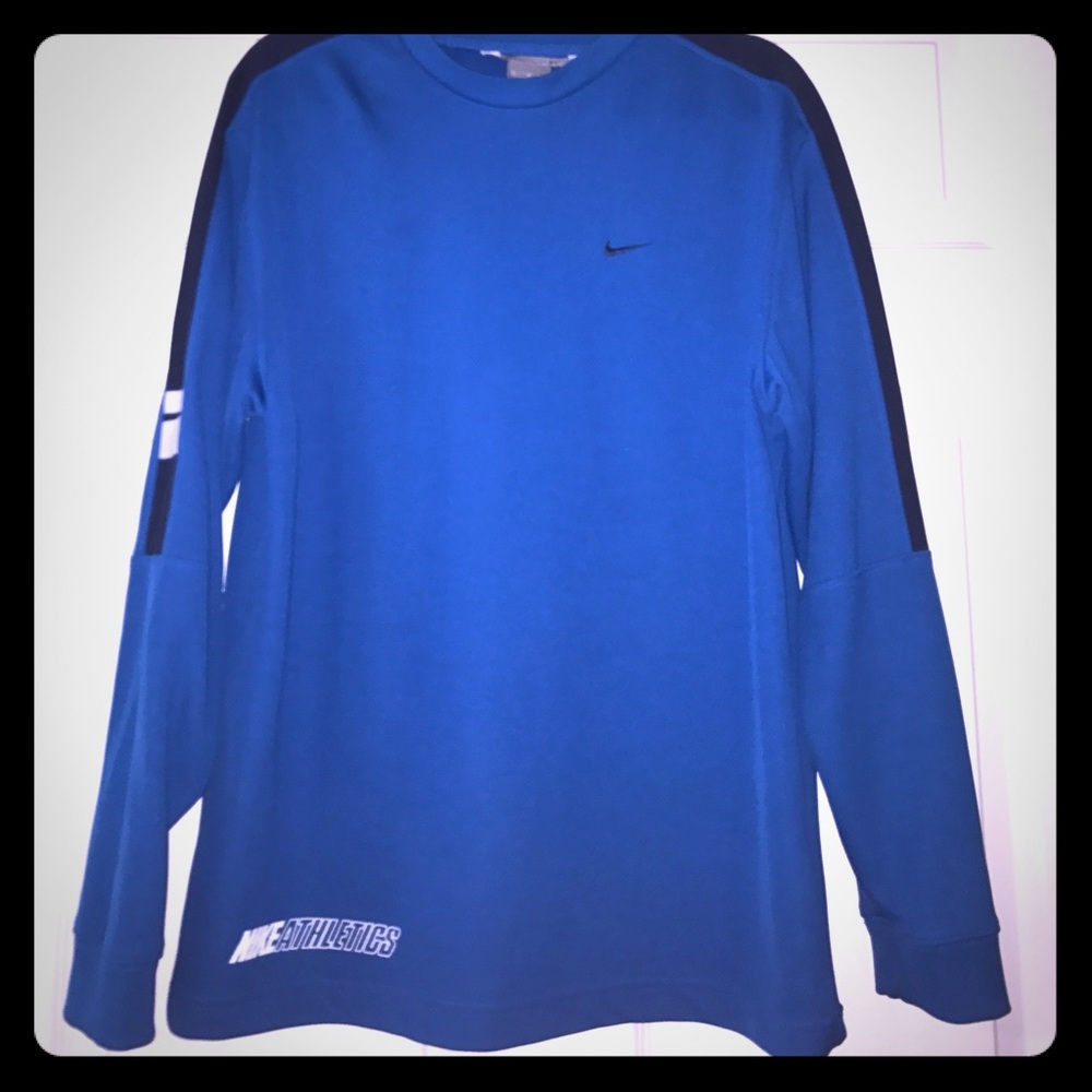 Nike Men's Blue and Black Sweatshirt
