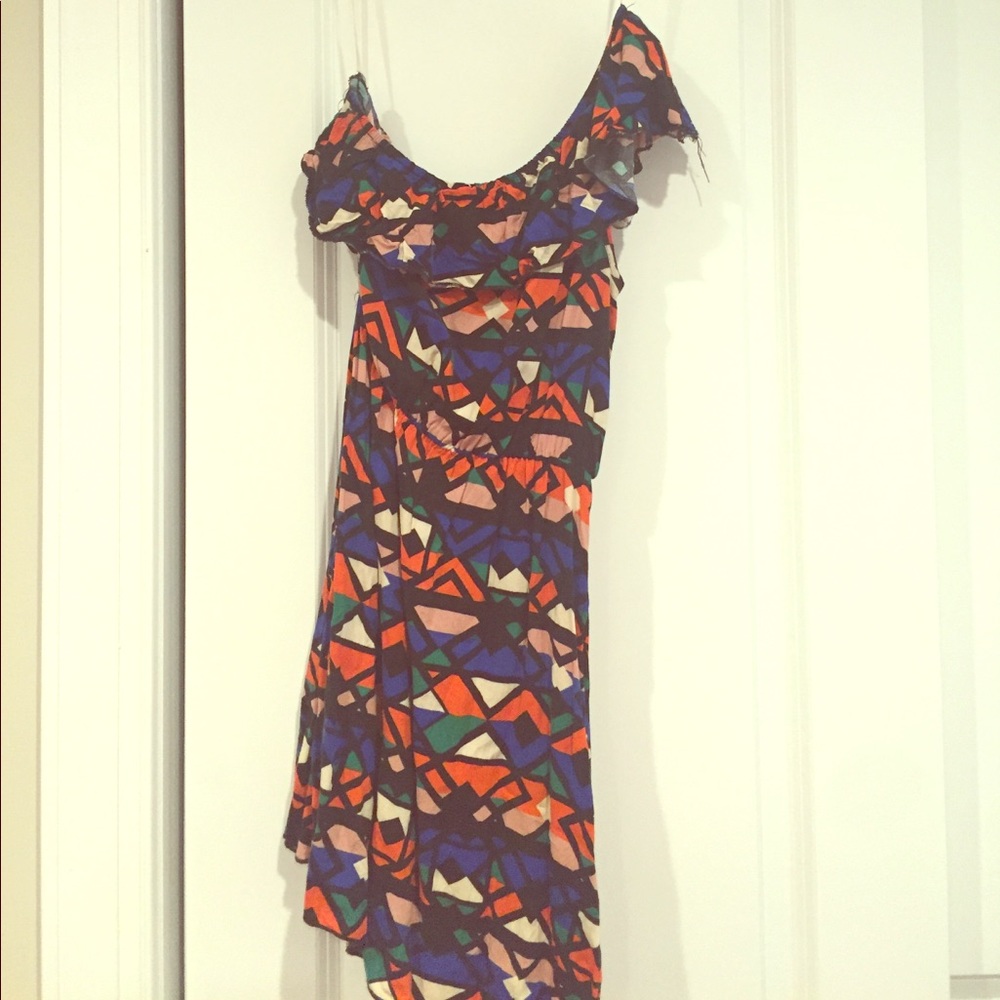 Cotton one shoulder dress