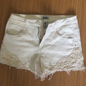 Jean shorts have some stretch to them