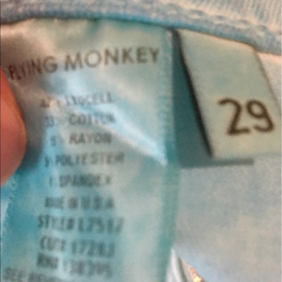 NWT Flying Monkey Blue/White Fade Jeans Sz 29 - Picture 5 of 5