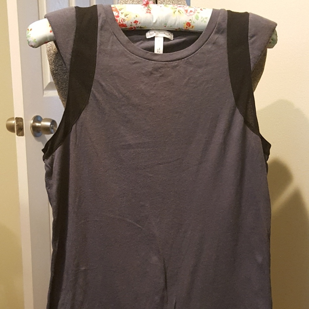 Leith Grey & Black Top