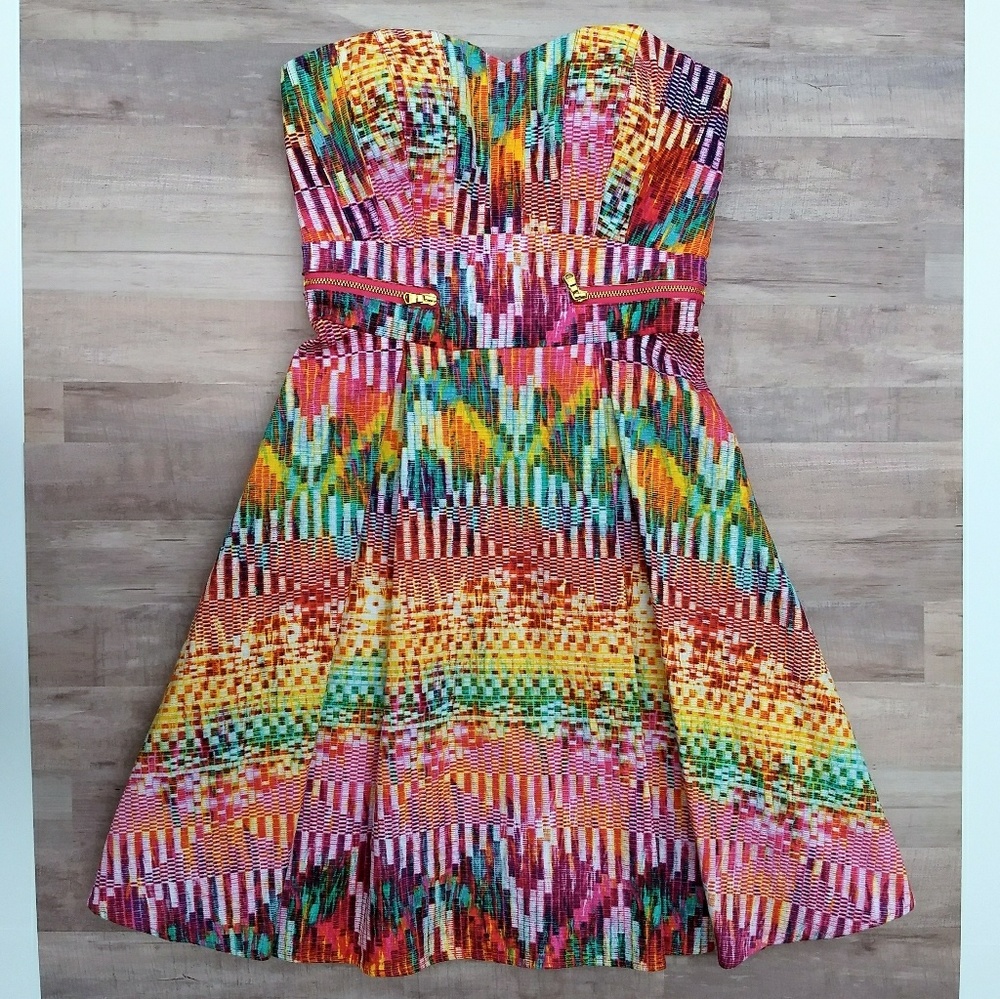 GUESS Los Angeles strapless sweetheart dress SZ 2