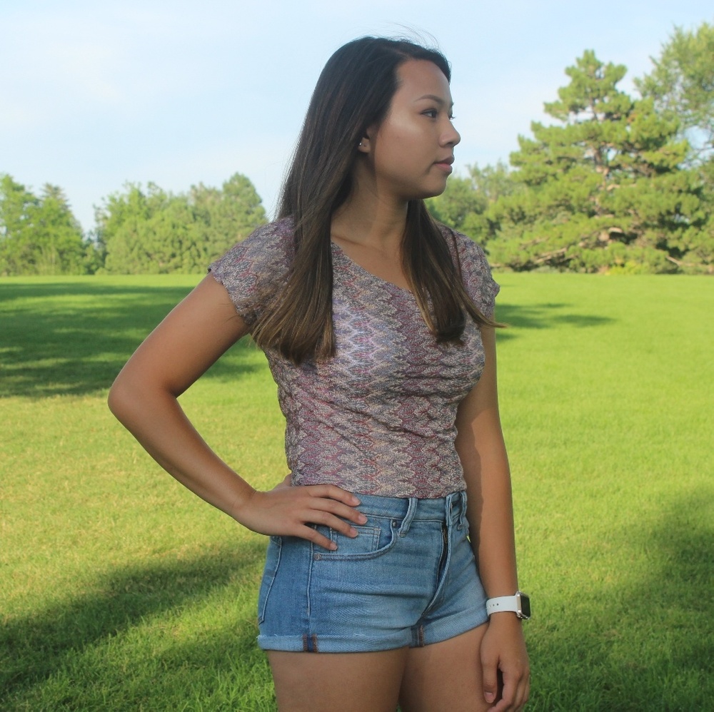 Patterned Crop Top