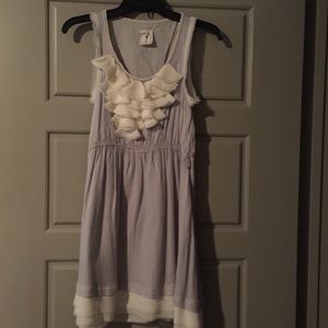 Grey summer dress with front detail