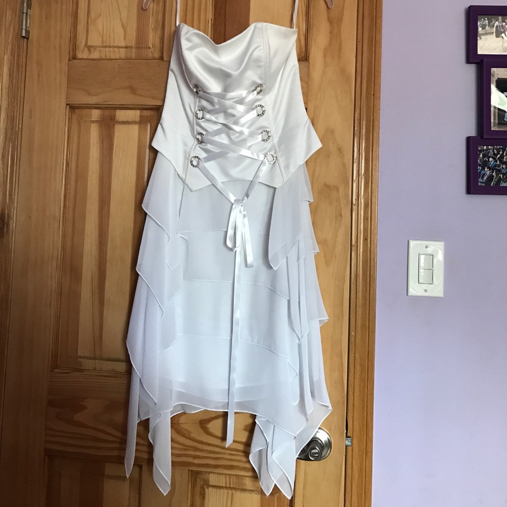 Jessica McClintock white corset dress